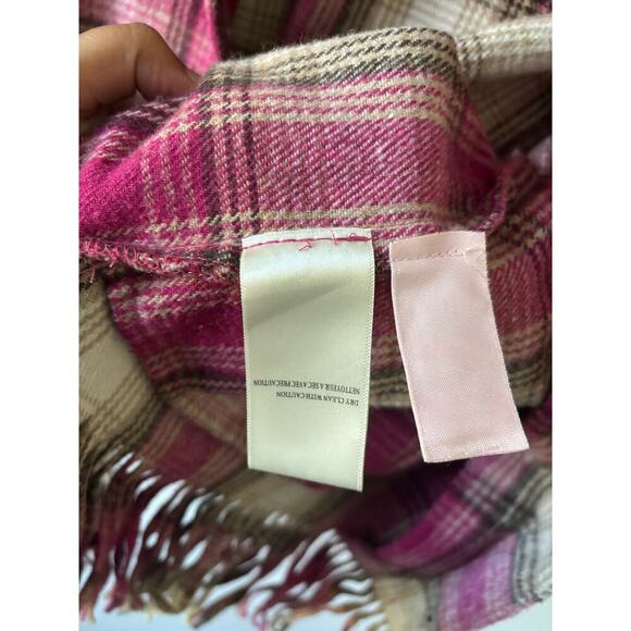 Blank NYC Plaid Shirt Jacket with Fringe - Picture 5 of 6